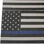 US Flag Thin Blue Line B&W